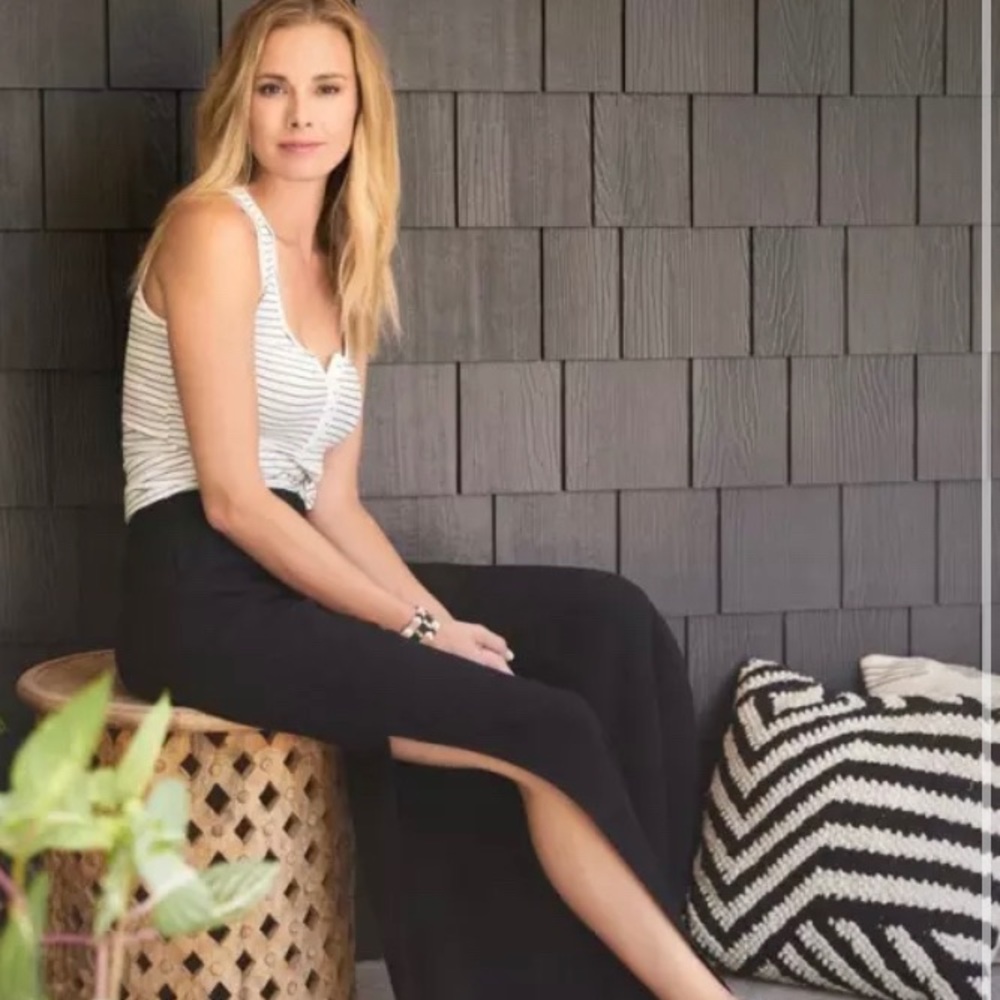 Women’s Black Side-Slit Maxi Skirt Pants